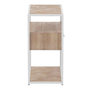 Voir la diapositive 3 : Paris Prix Table d'Appoint 1 Tiroir  Miraza  61cm Naturel & Blanc