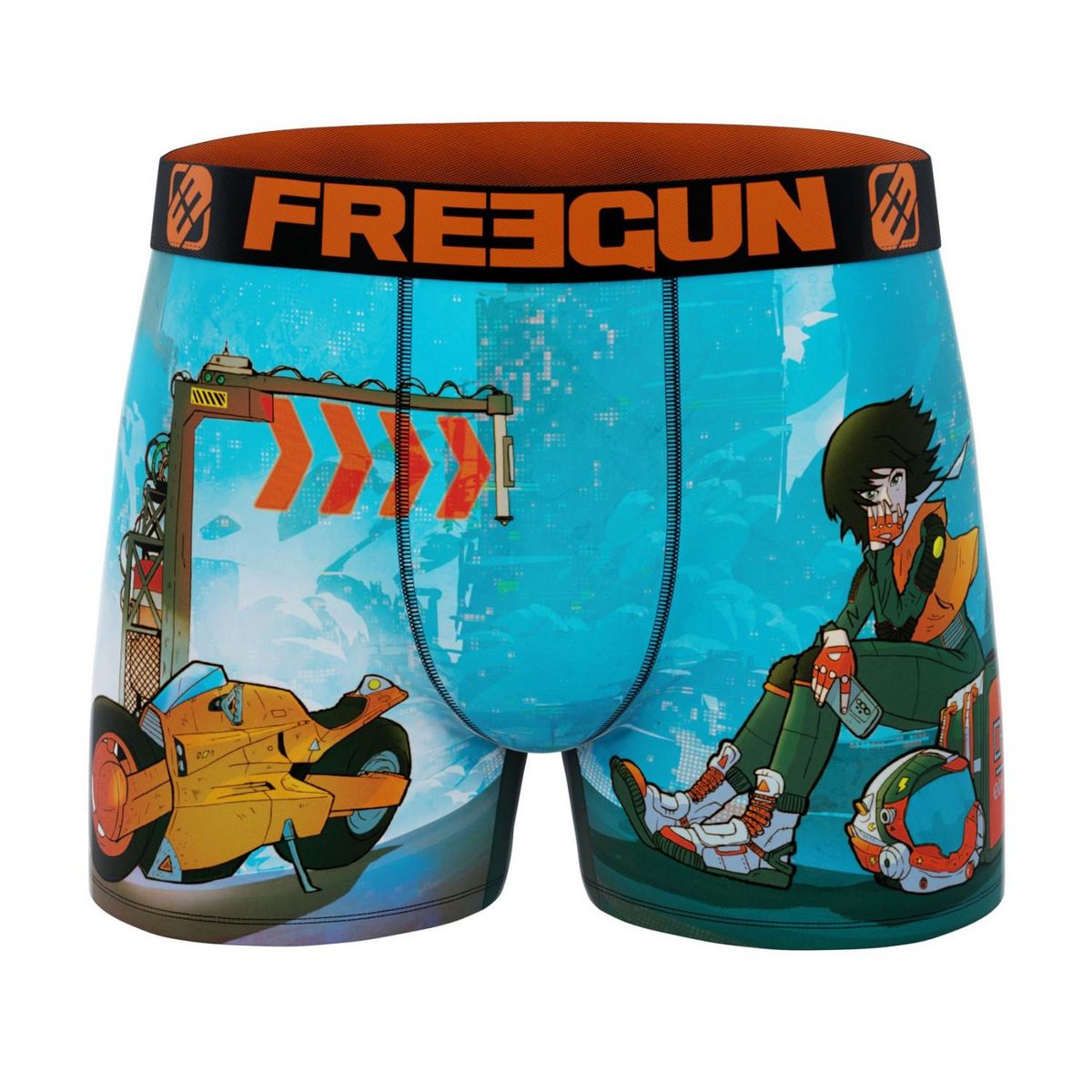 FREEGUN Lot de 3 boxers homme Manga Style Hero