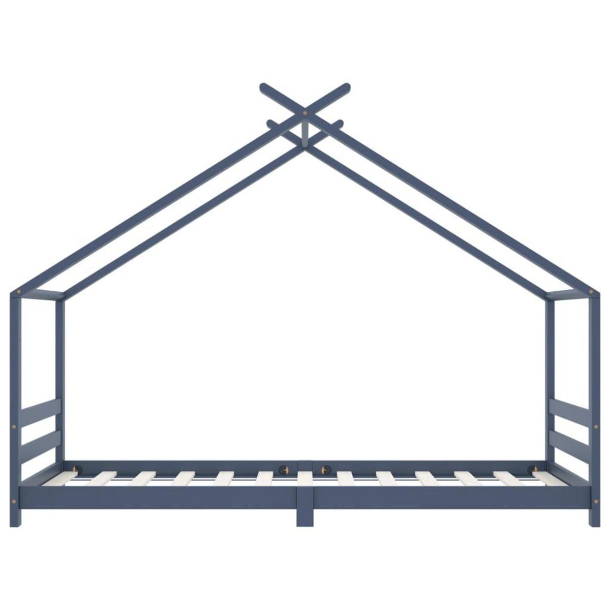 VIDAXL Cadre de lit d'enfant Gris Bois de pin massif 90x200 cm