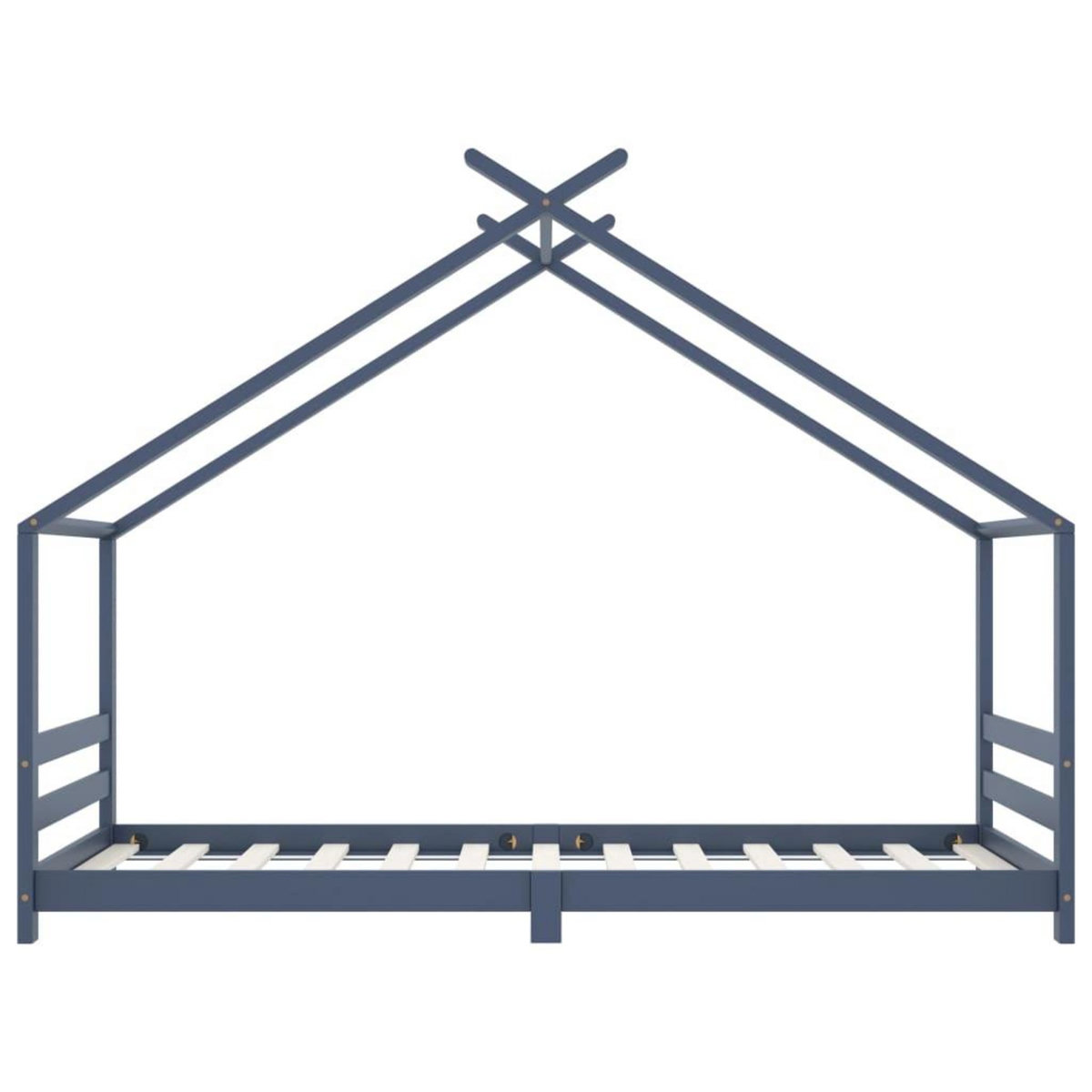 VIDAXL Cadre de lit d'enfant Gris Bois de pin massif 90x200 cm