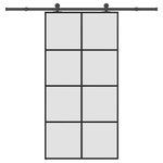 VIDAXL Porte coulissante et kit de quincaillerie 102,5x205cm Verre ESG