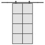Voir la diapositive 1 : VIDAXL Porte coulissante et kit de quincaillerie 102,5x205cm Verre ESG