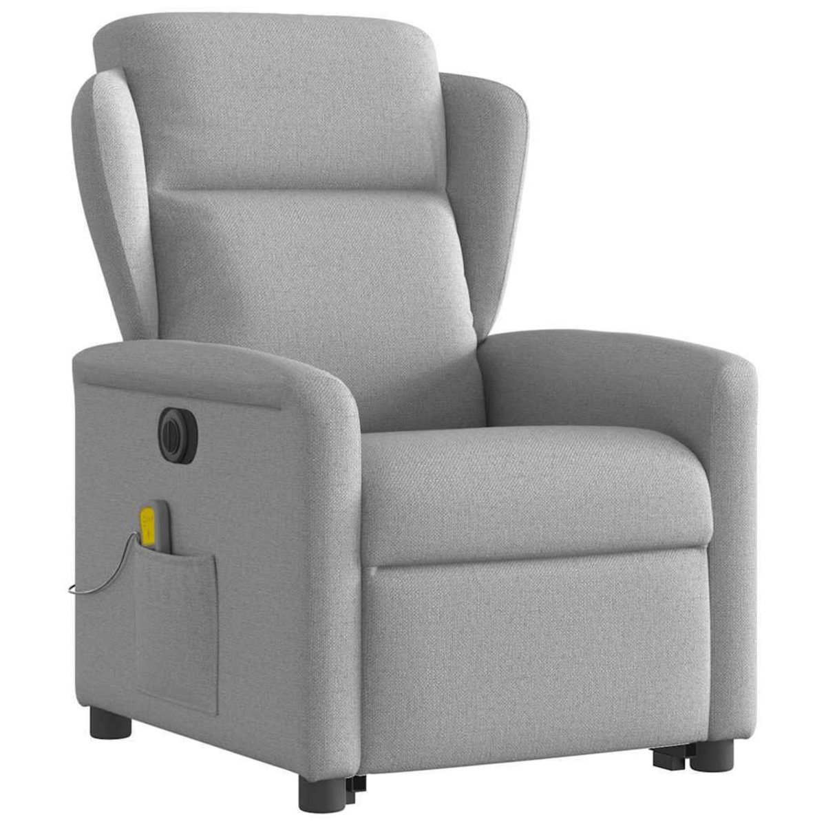 VIDAXL Fauteuil inclinable de massage electrique gris nuage tissu