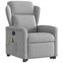 Voir la diapositive 4 : VIDAXL Fauteuil inclinable de massage electrique gris nuage tissu
