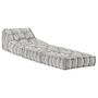 Voir la diapositive 3 : VIDAXL Pouf modulaire Gris raye Tissu