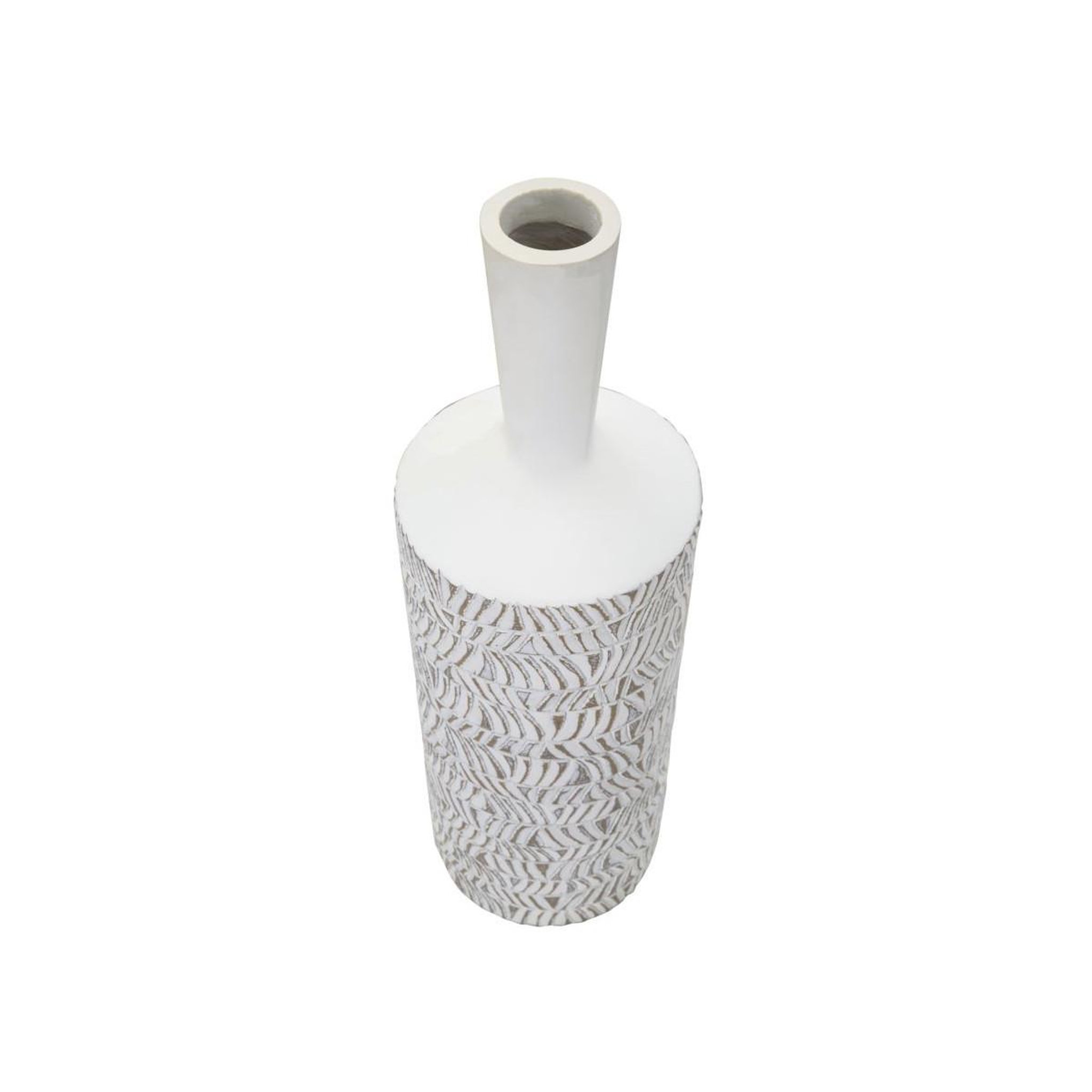 Voir la diapositive 2 : Paris Prix Vase bouteille abstrait  nairobi  49cm blanc