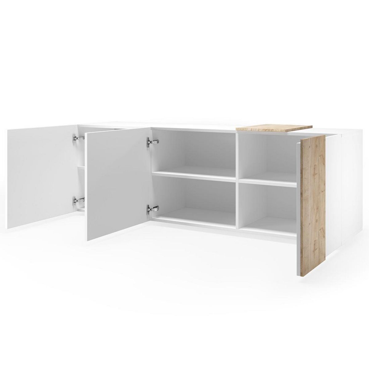 BEST MOBILIER Leon - meuble tv - 3 portes - 181 cm