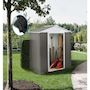 Voir la diapositive 2 : Habitat et Jardin Abri jardin métal  Dallas   - 5,29 m² avec gouttière - Taupe