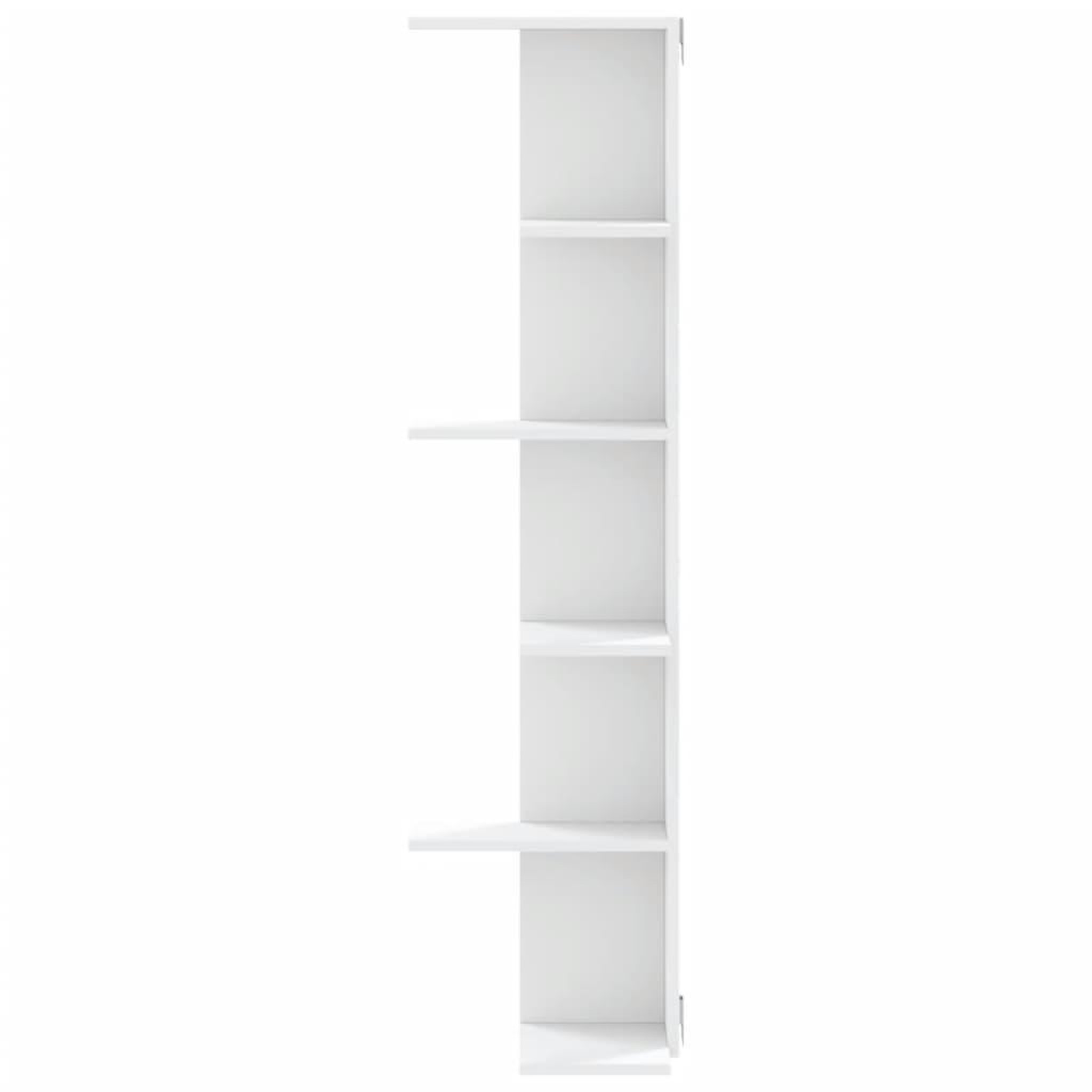 Voir la diapositive 4 : VIDAXL Etagere d'angle murale blanc 36,5x36,5x140 cm bois d'ingenierie