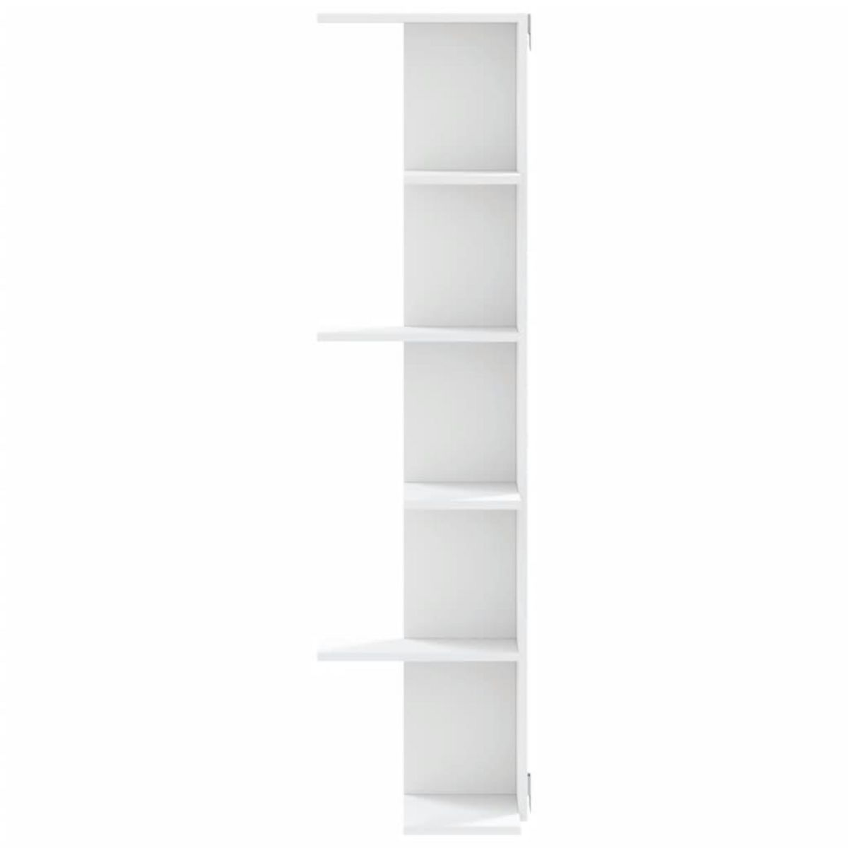 VIDAXL Etagere d'angle murale blanc 36,5x36,5x140 cm bois d'ingenierie