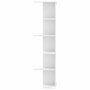 Voir la diapositive 4 : VIDAXL Etagere d'angle murale blanc 36,5x36,5x140 cm bois d'ingenierie