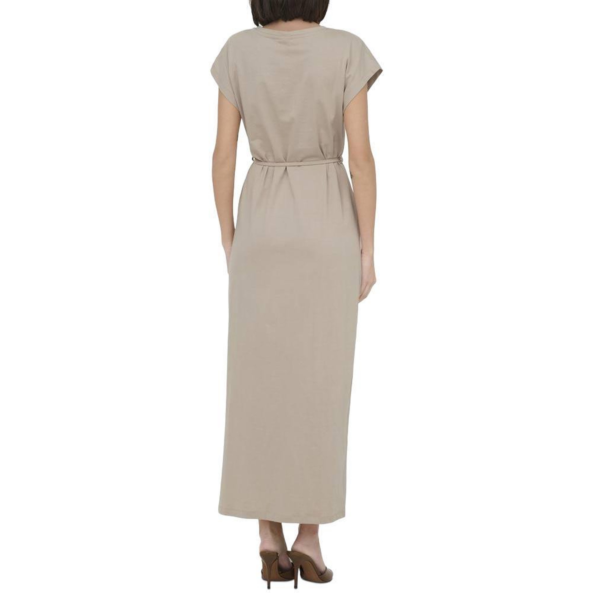 Voir la diapositive 2 : JACQUELINE DE YONG Robe Longue Beige Femme JDY Life