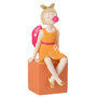 Voir la diapositive 1 : Paris Prix Statuette Fille Assis  Bulle  20cm Orange & Rose