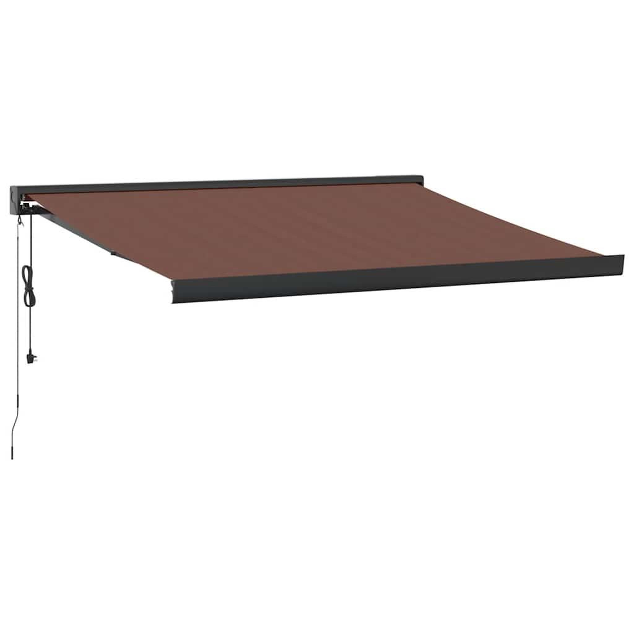 Voir la diapositive 2 : VIDAXL Auvent retractable automatique marron 350x250 cm