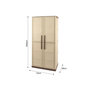 Voir la diapositive 5 : ART PLAST Armoire de rangement 2 portes 3 Etagères 70 x 39 x 165cm ARTPLAST