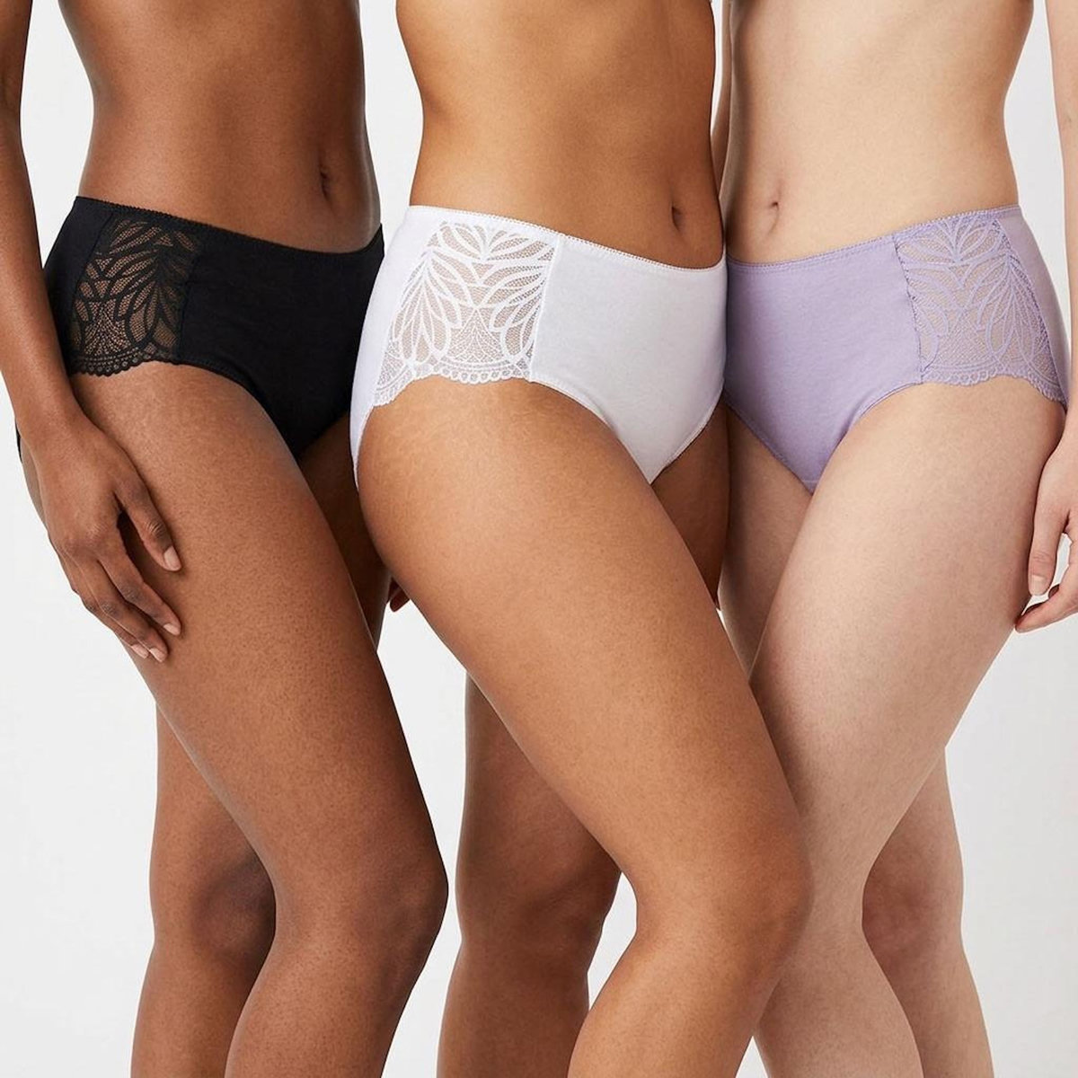 OZABI OZABI Pack de Culottes Femme Coton avec Dentelle – Lot de 5