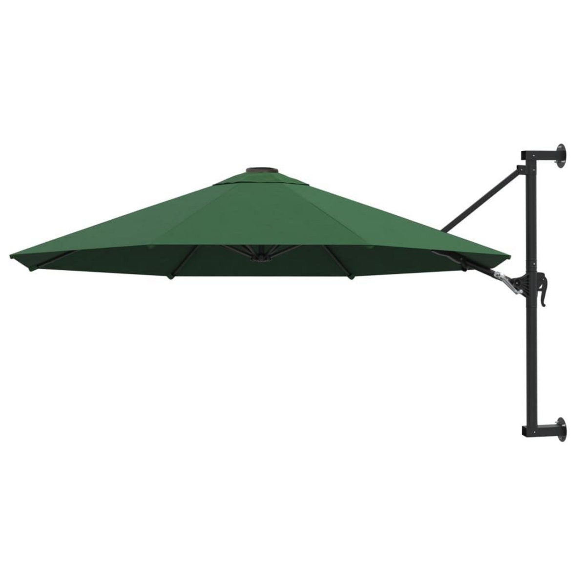 VIDAXL Parasol mural avec mat metallique 300 cm Vert