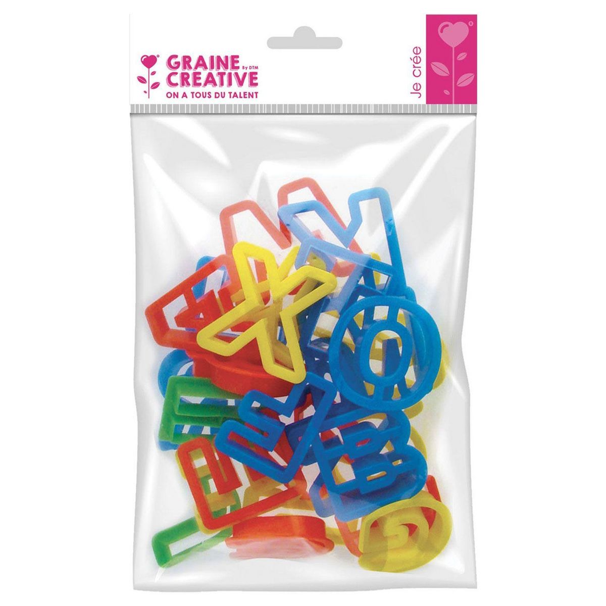 Graine créative Emporte-pièces Alphabet + Chiffres pour pâte à modeler
