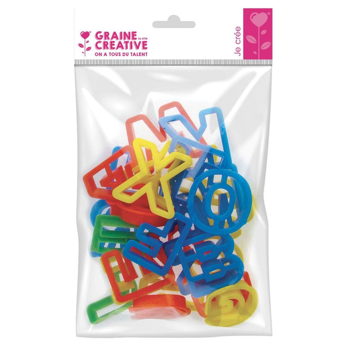 Graine créative Emporte-pièces Alphabet + Chiffres pour pâte à modeler