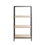 Voir la diapositive 2 : Paris Prix Étagère Bibliothèque 4 Niveaux  Miranda  129cm Chêne & Noir