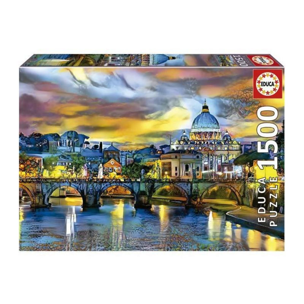 EDUCA BASILIQUE SAINT-PIERRE ET PONT SAINT-ANGE - Puzzle de 1500 pieces