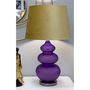 Voir la diapositive 5 : Paris Prix Lampe à Poser en Verre  Milva Three  70cm Violet & Or