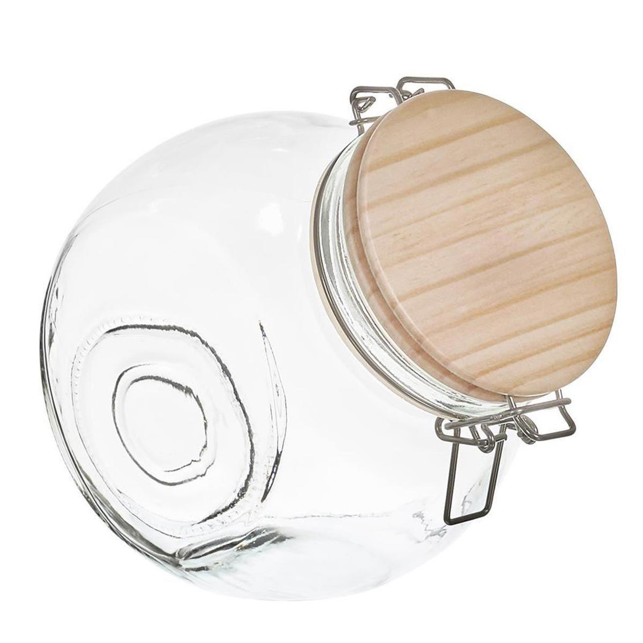 COOK CONCEPT Bocal de conservation  bois  1,7l transparent