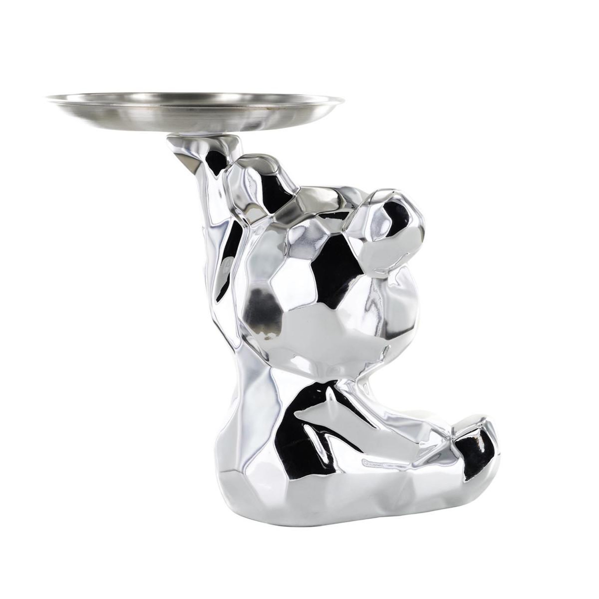 Voir la diapositive 2 : The Home Deco Factory Vide-poche statue  ourson  18cm argent