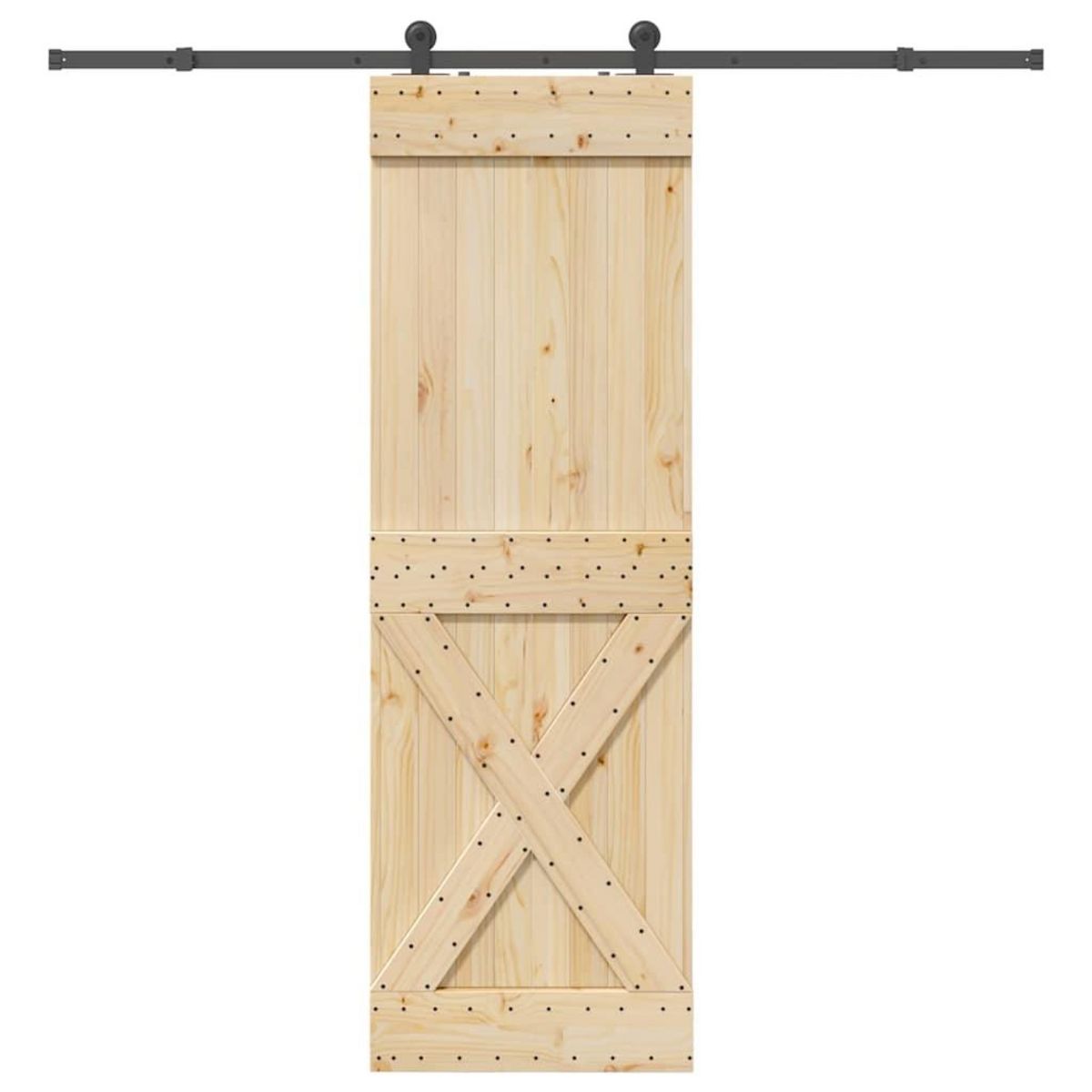 VIDAXL Porte coulissante et kit de quincaillerie 70x210 cm pin massif