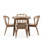 Voir la diapositive 3 : VS VENTA-STOCK Ensemble table 80x80 cm et 4 chaises de salle à manger Brisa Noyer