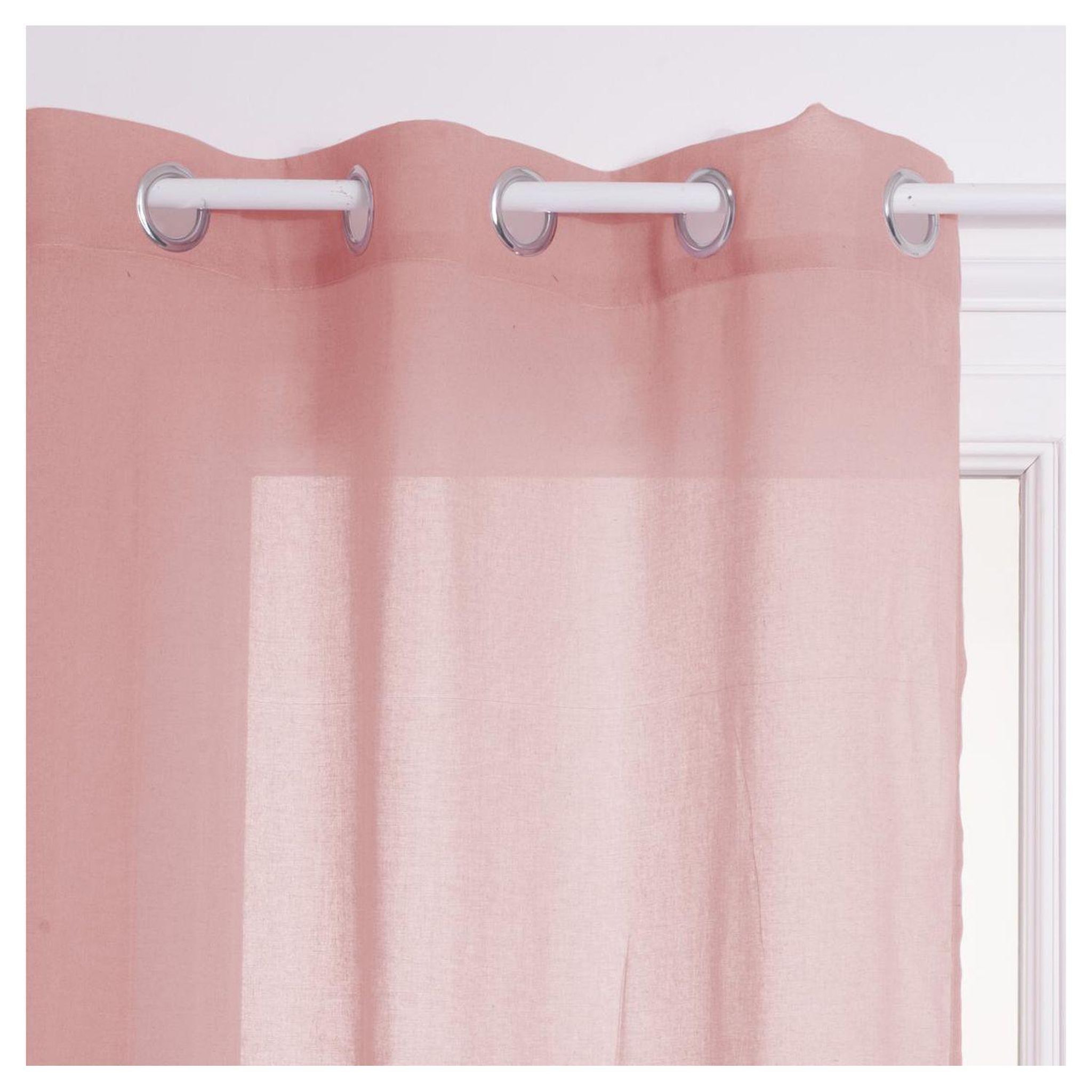 Voir la diapositive 2 : ATMOSPHERA Rideau Voilage uni oeillets métal en polyester 140x240cm ANA