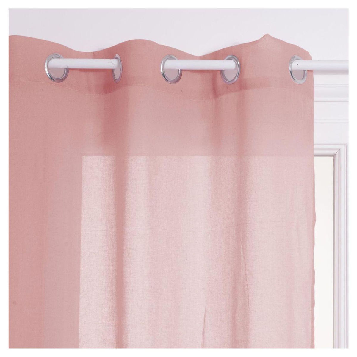 ATMOSPHERA Rideau Voilage uni oeillets métal en polyester 140x240cm ANA