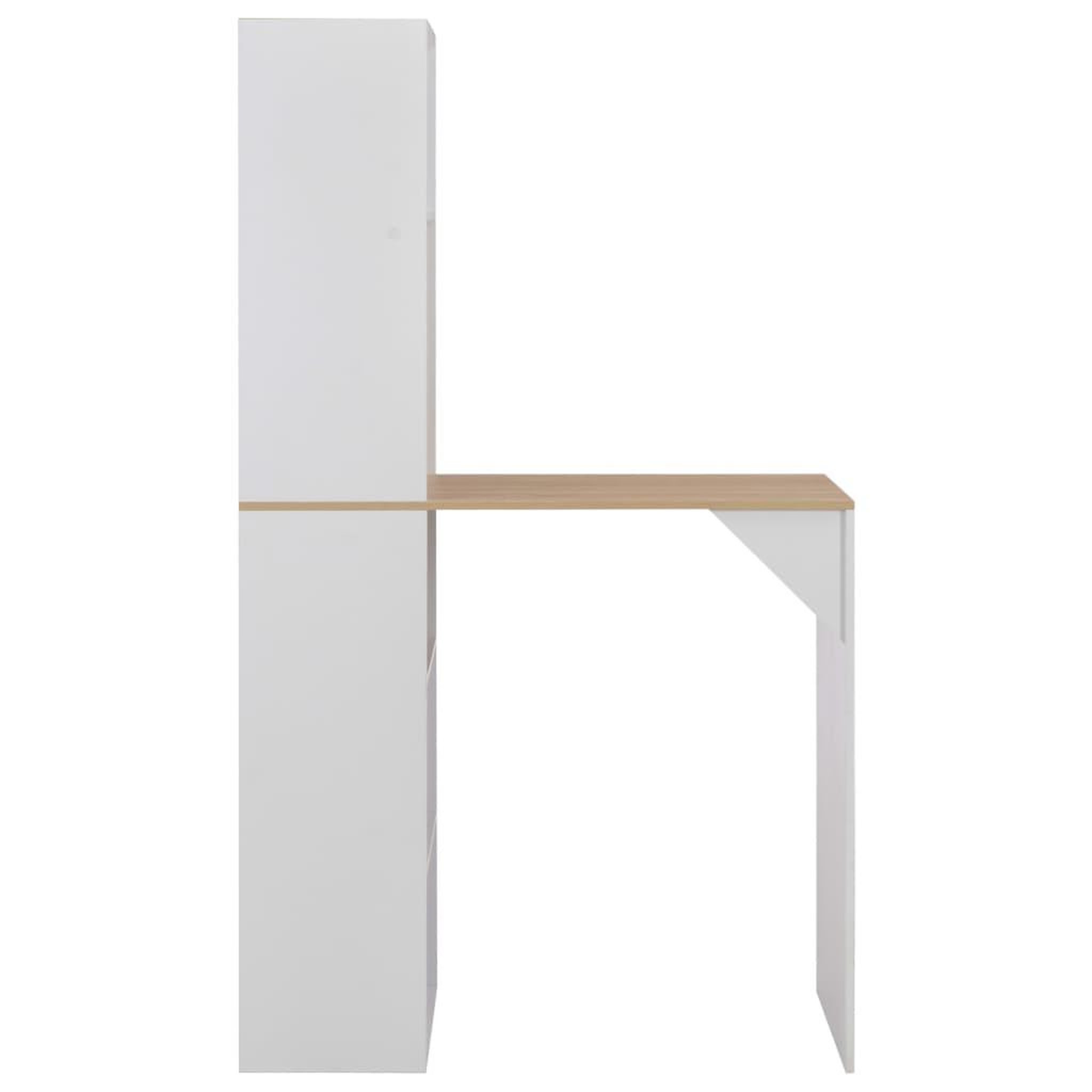 Voir la diapositive 2 : VIDAXL Table de bar avec armoire Blanc 115x59x200 cm
