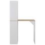 Voir la diapositive 2 : VIDAXL Table de bar avec armoire Blanc 115x59x200 cm