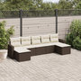Voir la diapositive 1 : VIDAXL Salon de jardin avec coussins 7 pcs marron resine tressee