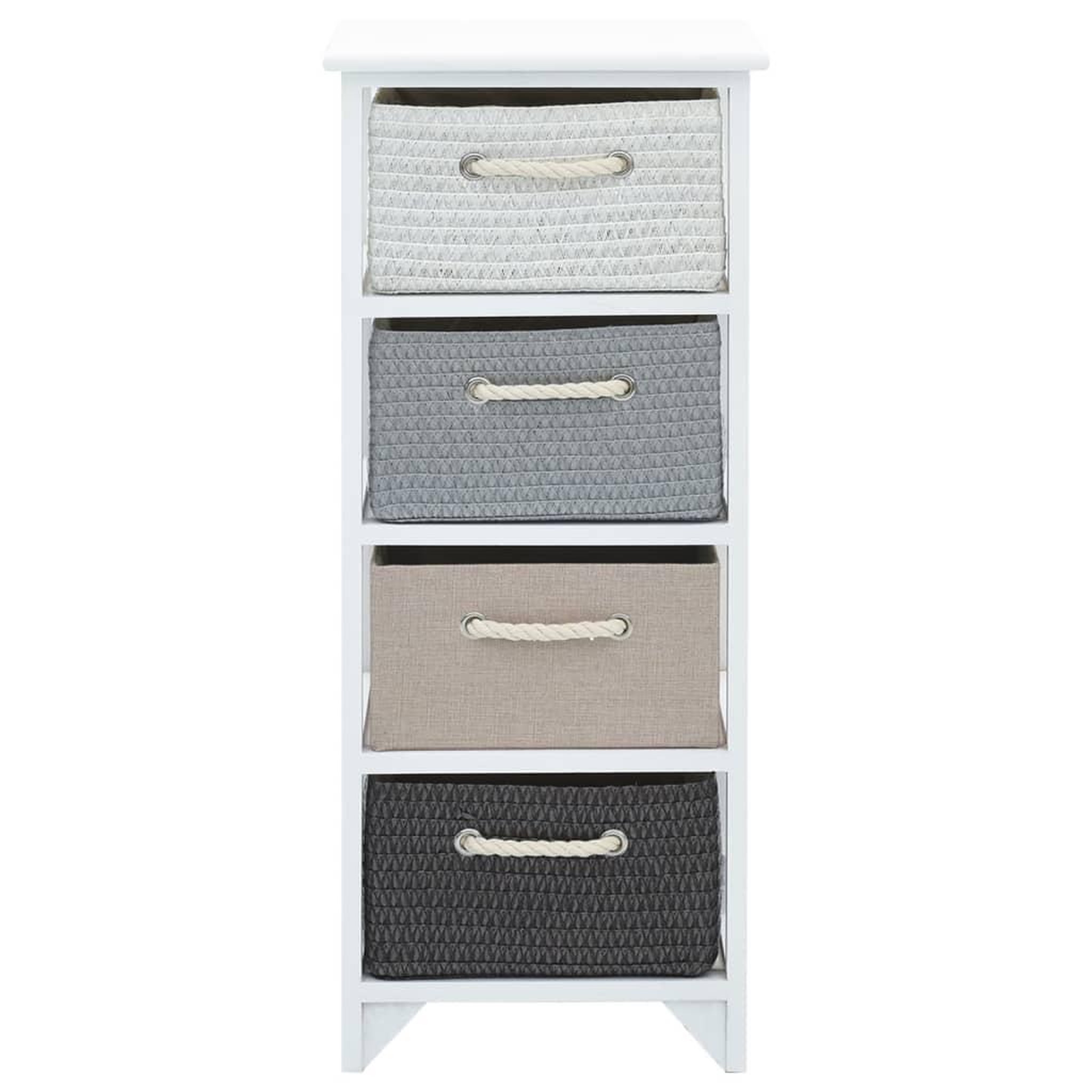 Voir la diapositive 3 : VIDAXL Armoire de rangement 4 tiroirs bois