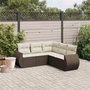 Voir la diapositive 1 : VIDAXL Salon de jardin avec coussins 5 pcs marron resine tressee