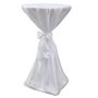 Voir la diapositive 4 : VIDAXL Housse de table blanche avec ruban 80 cm 2 pieces