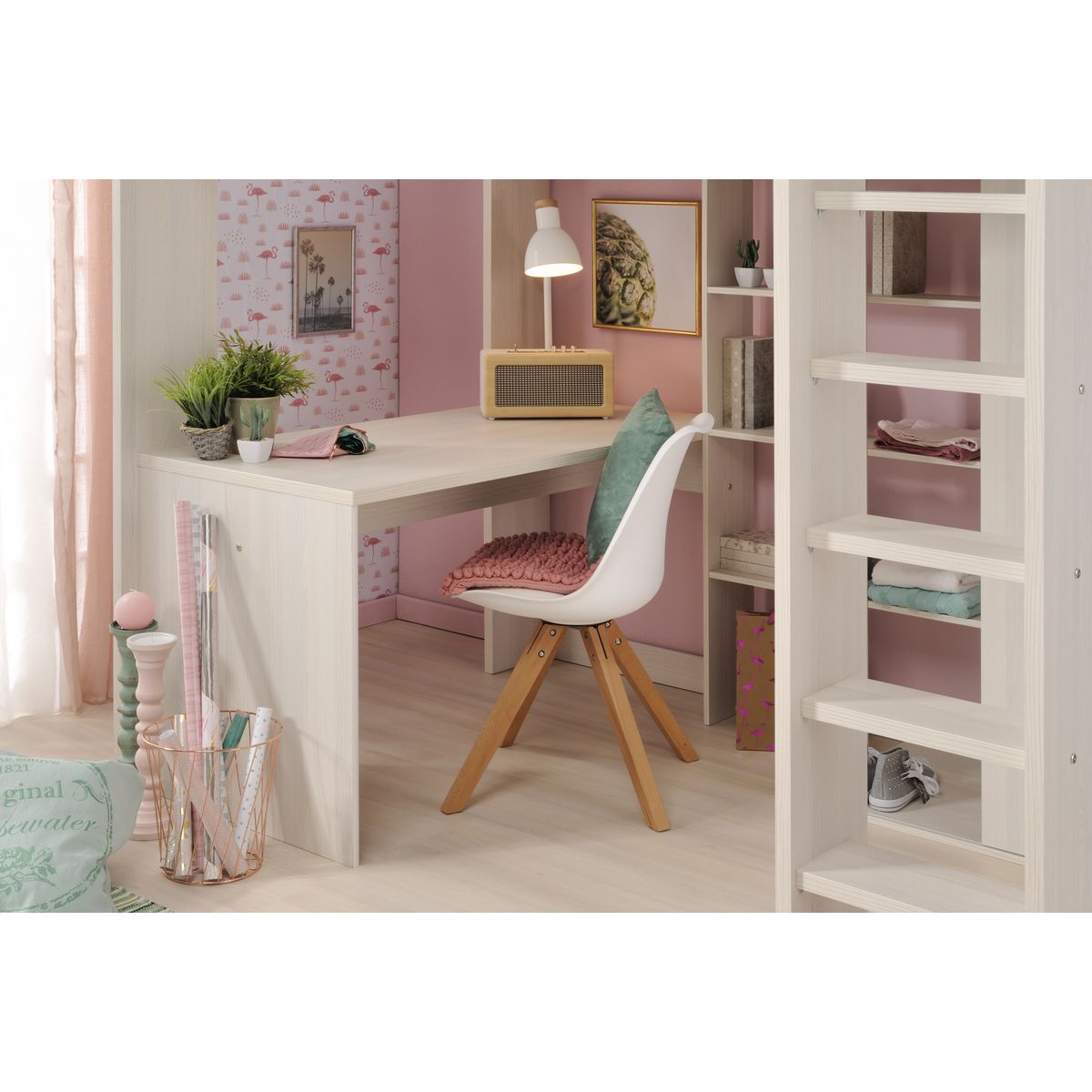 Lit enfant mezzanine couchage 90x200cm GIANT