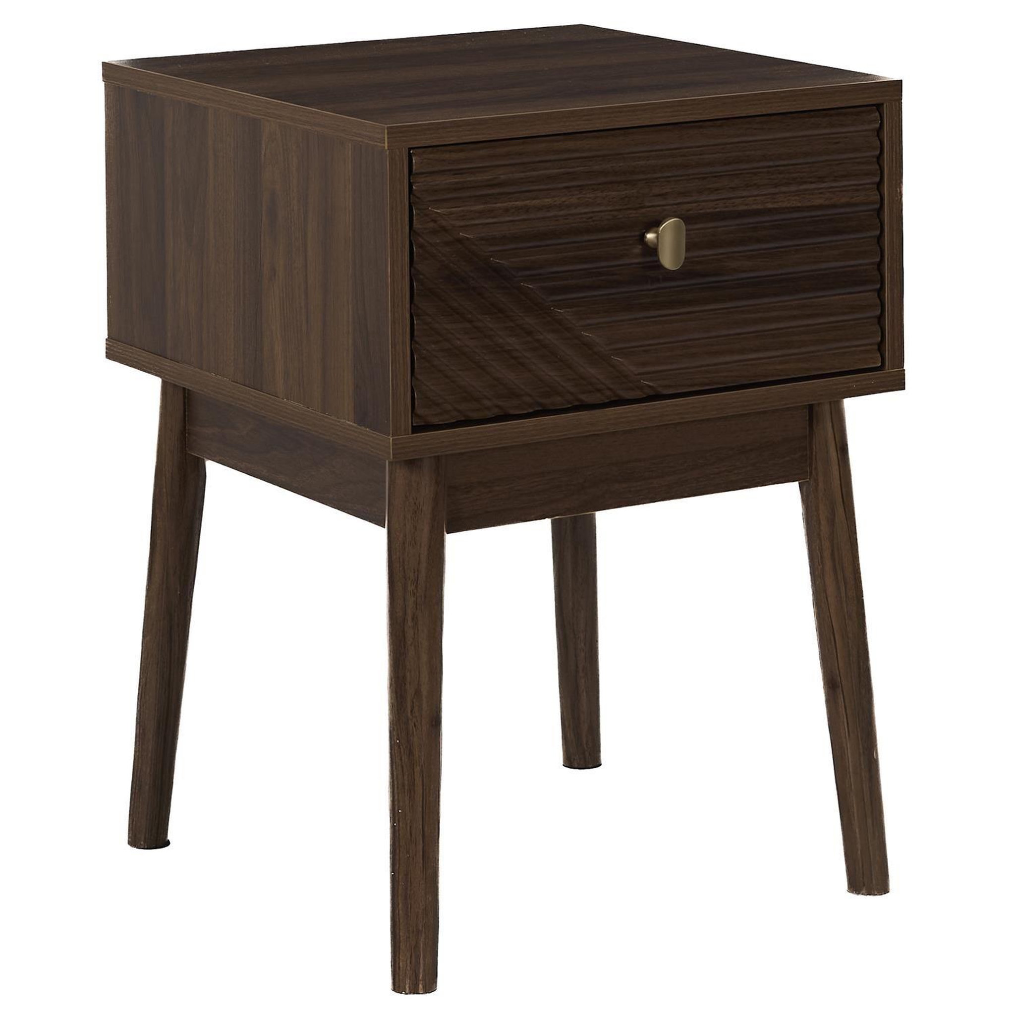 The Home Deco Factory Table de chevet 1 tiroir effet noyer tiffany - marron