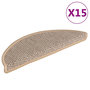 Voir la diapositive 2 : VIDAXL Tapis d'escalier autocollants 15 pcs 56x17x3 cm Beige clair