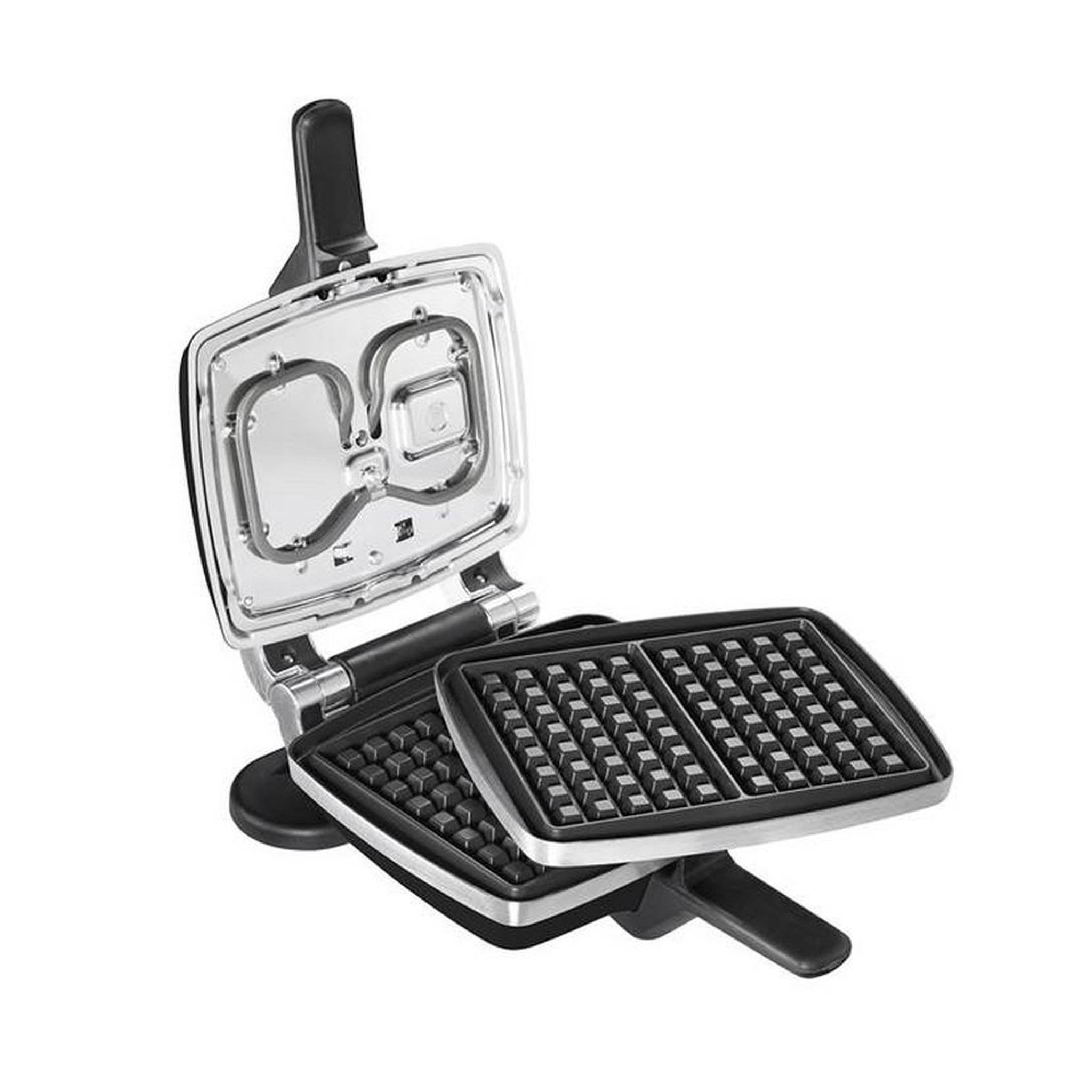 Voir la diapositive 2 : LAGRANGE Croque-gaufre-gaufrettes 3 plaques 1000w noir - 039624