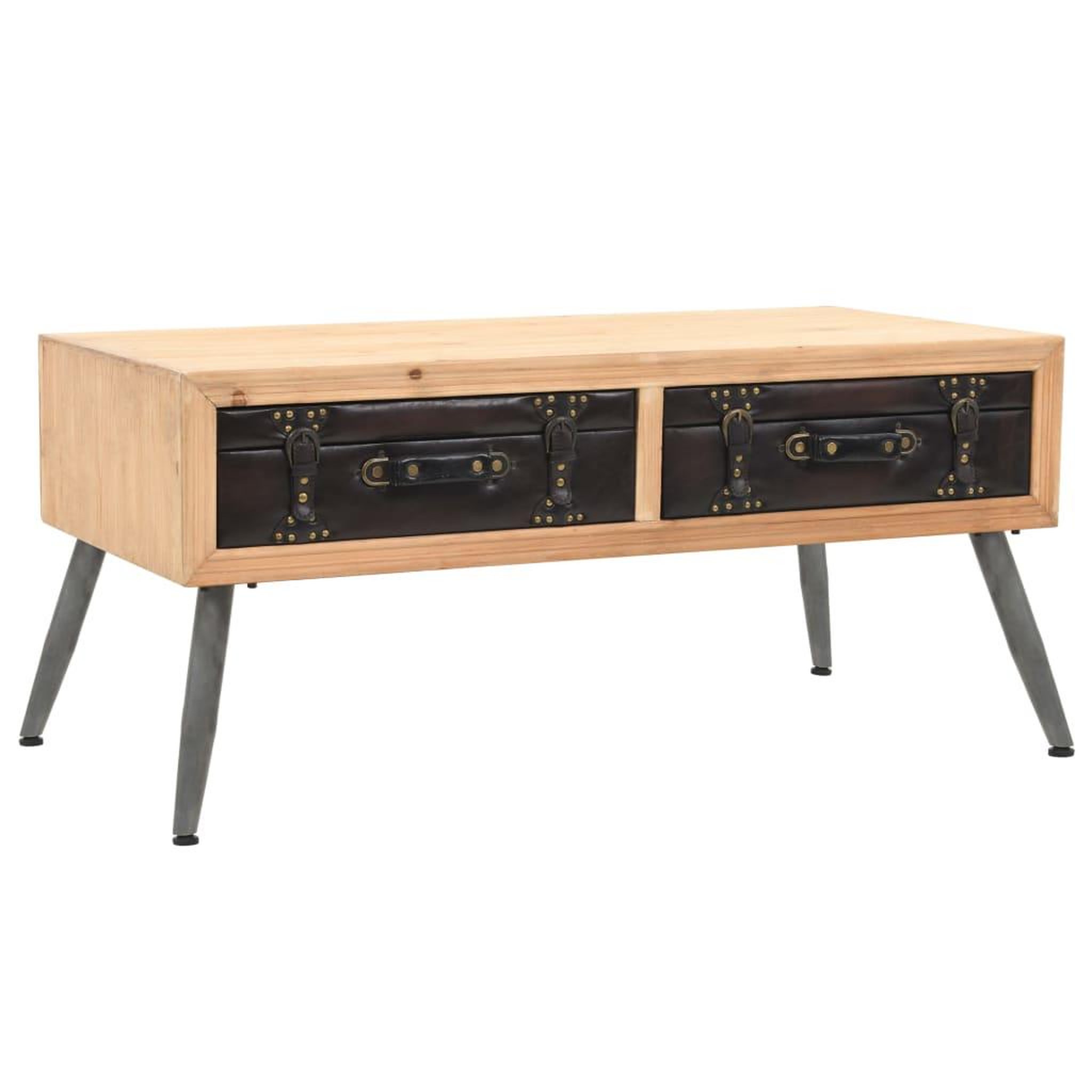 VIDAXL Table basse bois massif de sapin 115x55x50 cm