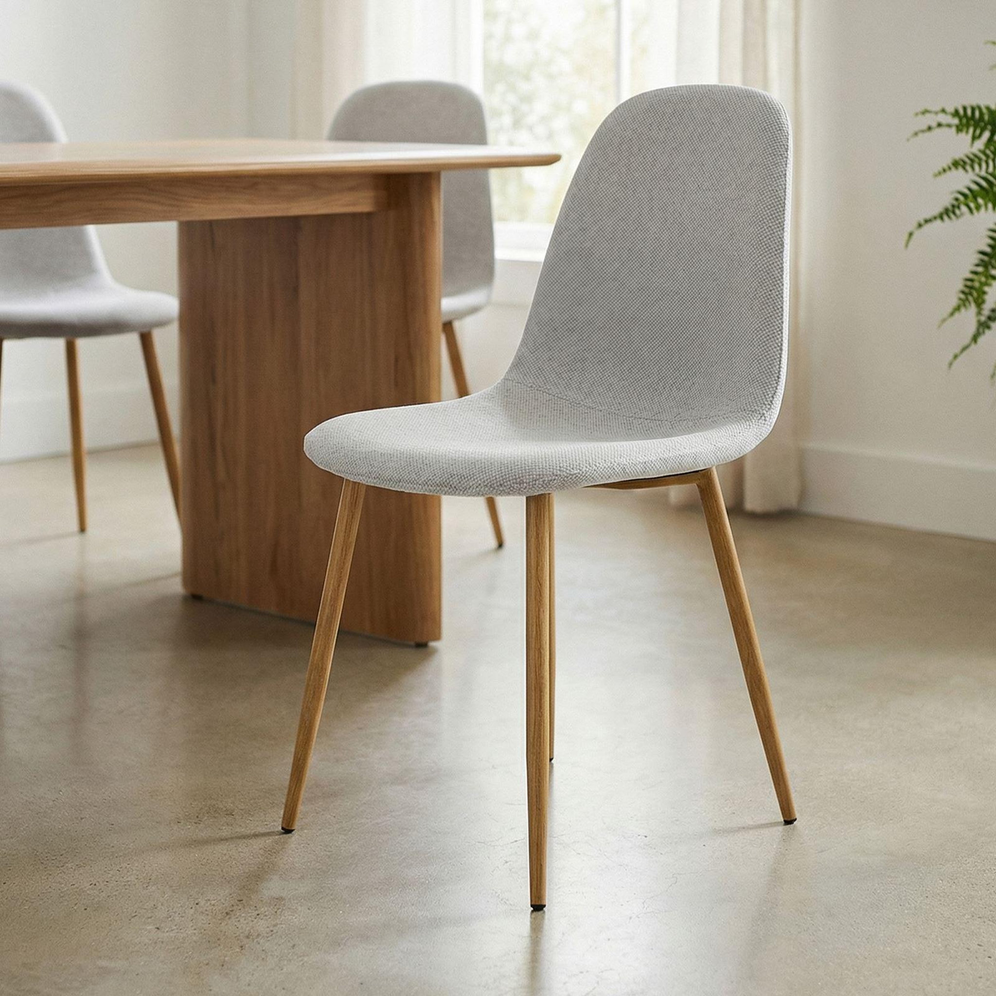Voir la diapositive 2 : IDIMEX Lot de 4 chaises punta de salle à manger en tissu
