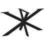Voir la diapositive 1 : VIDAXL Pied de table a manger forme d'araignee noir 150x78x(72-73) cm