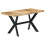 Voir la diapositive 1 : VIDAXL Table a manger 140x70x75 cm Bois de manguier massif brut