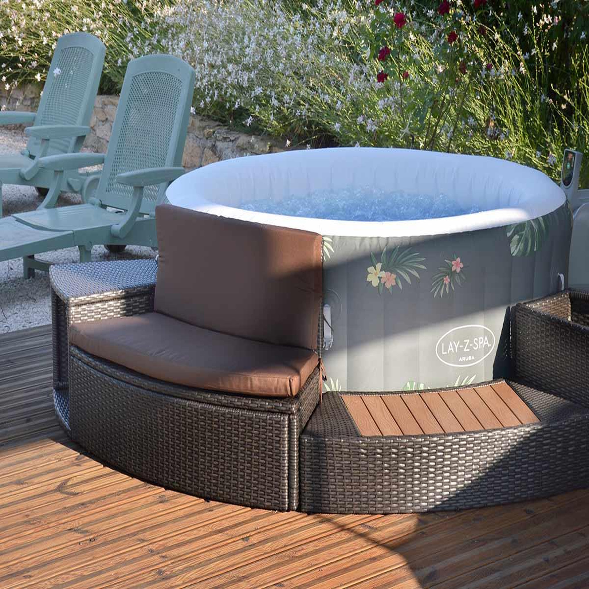 Voir la diapositive 4 : BESTWAY Ensemble mobilier 4 modules pour spa gonflable Lay-Z-Spa rond 180 cm - Bestway
