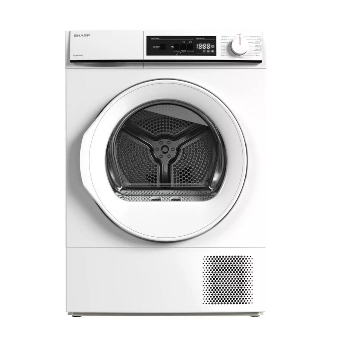 Sharp Sèche-linge pompe à chaleur 60cm 10kg blanc - KDNHA0S6GWE