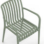 Voir la diapositive 6 : ID MARKET Lot de 4 chaises de jardin empilables BILBAO en polypropylène vert