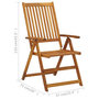 Voir la diapositive 6 : VIDAXL Chaises inclinables de jardin lot de 3 Bois solide d'acacia